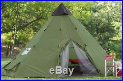 Family Teepee Tent 18'x18' Sleeps 10-12 People, Green Guide Gear