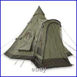 Family Teepee Tent 18' x 18' Sleeps 8 Camping Outdoor Family Rainfly Green Floor