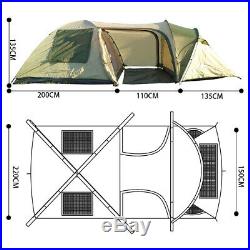 Family tent with 2 separated rooms for 4 persons & in between tunnel and canopy