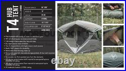 GT400GR 4 Person Gazelle T4 Hub Tent Alpine Green Hiking Camping MFG REFURB