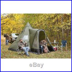 GUIDE GEAR Deluxe Teepee Tent 14 x 14 Outdoor Hunt Camp Outdoor Weatherproof