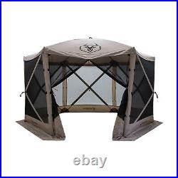 Gazelle Pop Up 8 Person Camping Gazebo Day Tent with Mesh Windows (Open Box)