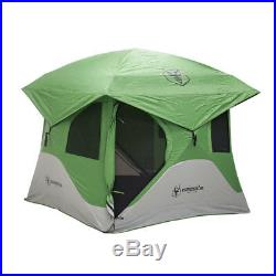 Gazelle Tents T3 6' Heavy Duty Pop Up Hub 3 Person Outdoor Camping Tent, Green