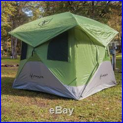 Gazelle Tents T3 6' Heavy Duty Pop Up Hub 3 Person Outdoor Camping Tent, Green