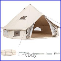 Glamping Tent Canvas Bell Tent Waterproof Camping & Glamping Yurt 5M