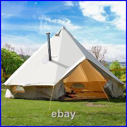 Glamping Tent Canvas Bell Tent Waterproof Camping & Glamping Yurt 5M