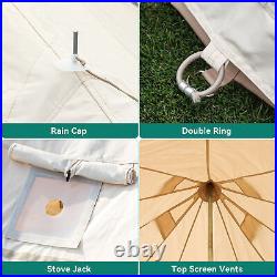 Glamping Tent Canvas Bell Tent Waterproof Camping & Glamping Yurt 5M