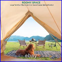 Glamping Tent Canvas Bell Tent Waterproof Camping & Glamping Yurt 5M