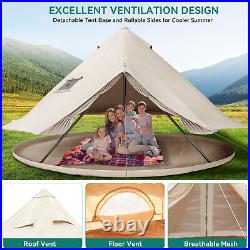 Glamping Tent Canvas Bell Tent Waterproof Camping & Glamping Yurt 5M