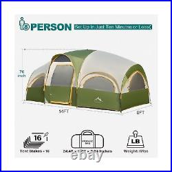 GoHimal 8 Person Tent for Camping, Waterproof Windproof Family Tent with Rainfly