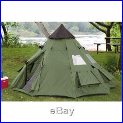 Guide Gear 10x10' Teepee Tent 6 person green