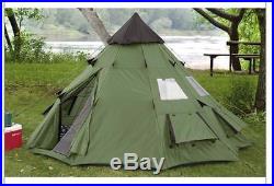 Guide Gear 10x10 Teepee Tent Camping Hiking Outdoor Family Survival Waterproof
