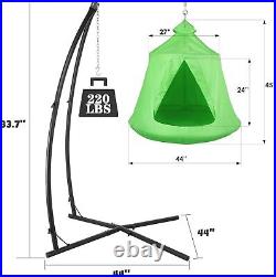 Hammock Chair Stand With Hanging Tree Tent, Porch Swing Chair With Hanging C Stand