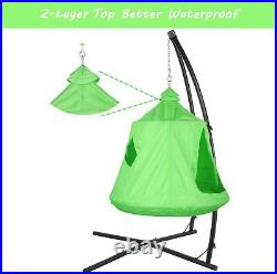 Hammock Chair Stand With Hanging Tree Tent, Porch Swing Chair With Hanging C Stand
