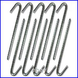 Heavy Duty 1/2x12 in Steel Hook Stake 100 Pack Tents Inflatables Camping Anchor