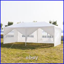 Heavy Duty Canopy Party 10'x 20' Folding Wedding Tent Gazebo with 6 Sides Walls