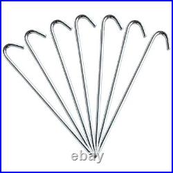 Heavy Duty Stakes For Tent Inflatable Garden J Hook Steel Ground Anchor Pegs