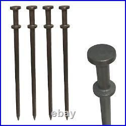 Heavy Duty Tent Stakes Steel Ground Anchor Pegs Double Head For Inflatables LOT