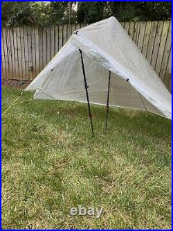 Hexamid Pocket Tarp with Doors Dyneema Tent New-Tried Out In Backyard Only 6.1 Oz