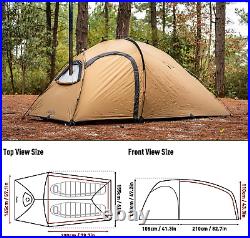 Hot Tent Camping Chimney Tent Portable Backpacking Tent with Inner Tent and Sto