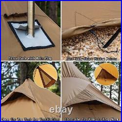 Hot Tent with Stove Jack Wind-Proof Warm Winter Tent Cold Weather 4-8 Pers