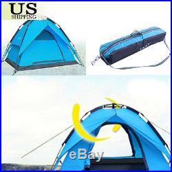 Hydraulic Rapid Self Pop Up Double Layer Camping Tent 3-4 Persons Waterproof New
