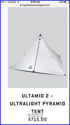 Hypelrlite mountain gear ultamid 2 pyramid tent
