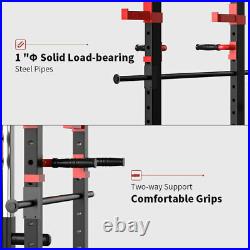 IFAST Squat Rack Power Cage Pullup 1000Lb Capacity Barbell Rack Weight Bench Set