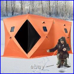 Ice Fishing Tent Warm Awning Pop-up 8-person Oxford Fabric Waterproof For Hiking