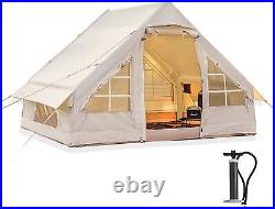 Inflatable Camping Tent with Pump Glamping Easy Setup 4 Season Waterproof New