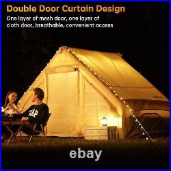 Inflatable Camping Tent with Pump Glamping Easy Setup 4 Season Waterproof New