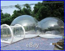 Inflatable Commercial Grade Two Room PVC Clear Eco Dome Camping Bubble Tent NEW