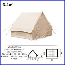 Inflatable Glamping Tent with Pump 4-6 Person House Tent Easy Setup
