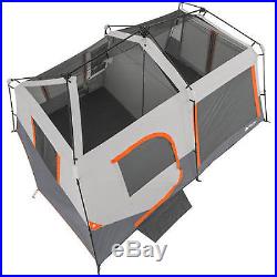 Instant Cabin Tent 10 Person Outdoor Camping Family Shelter With Light Hiking