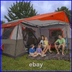 Instant Cabin Tent L-Shaped 12-Person Shade Camping Hiking Shelter Outdoor Room
