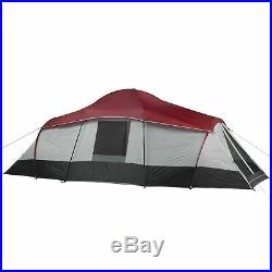 Instant Camping Cabin Tent For 10 Person 3 Rooms Family Outdoor Hiking Shelter