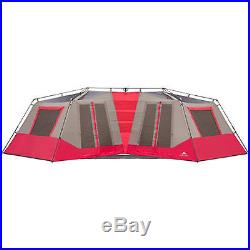 Instant Camping Tent 10 Person Red Cabin Outdoor Shelter Family Hiking Travel