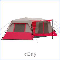Instant Camping Tent 10 Person Red Cabin Outdoor Shelter Family Hiking Travel