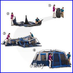 Instant Large Tent 12 Person 2 Cabin Room Ozark Trail Family Camping Outdoor