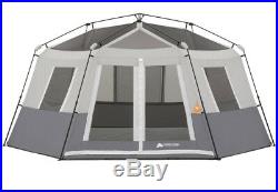 Instant Tent Gray 8-Person Cabin Weatherproof Rainfly Camping Hiking Trail New