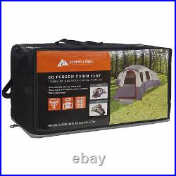 Jumbo 4-Room Cabin Tent 20-Person with Mud Mat Removable Dividers Rooms Camping