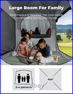 KEMIMOTO UTV Camping Tent Tailgate Tent 2 Person For Polaris Ranger General 1000