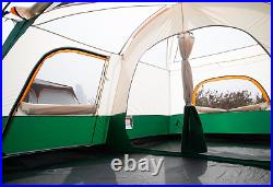 KTT Extra Large Tent 10-12 Person(A), Family Cabin Tents, 2 Rooms, 3 Doors and 3 Wi