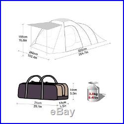 KingCamp Roma 4-Person 3-Season Outdoor Tent with Great Room for Family Camping