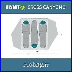 Klymit Cross Canyon 3-Person Backpacking Camping Tent Factory Refurbished