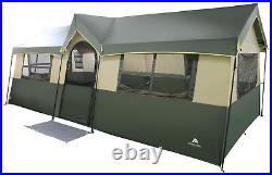 LARGE FAMILY CAMPING TENT 12 Person Cabin 3 Rooms, Green
