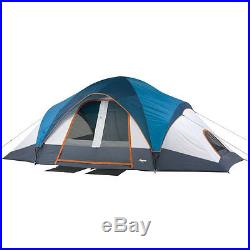 Large Family Tent 9 Person Cabin 2 Rooms Dome Outdoor Hiking Camping Shelter