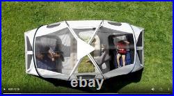 Large Outdoor Camping Tent, 10-Person 3-Room Cabin Screen Porch Waterproof