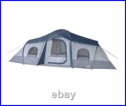 Large Outdoor Camping Tent, 10-Person 3-Room Cabin Screen Porch Waterproof