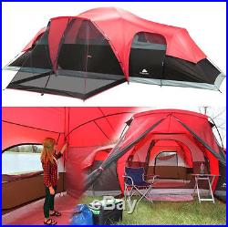 Large Tent Camping Outdoor Cabin Ozark Trail 3 Room 10 Person Waterproof NEW